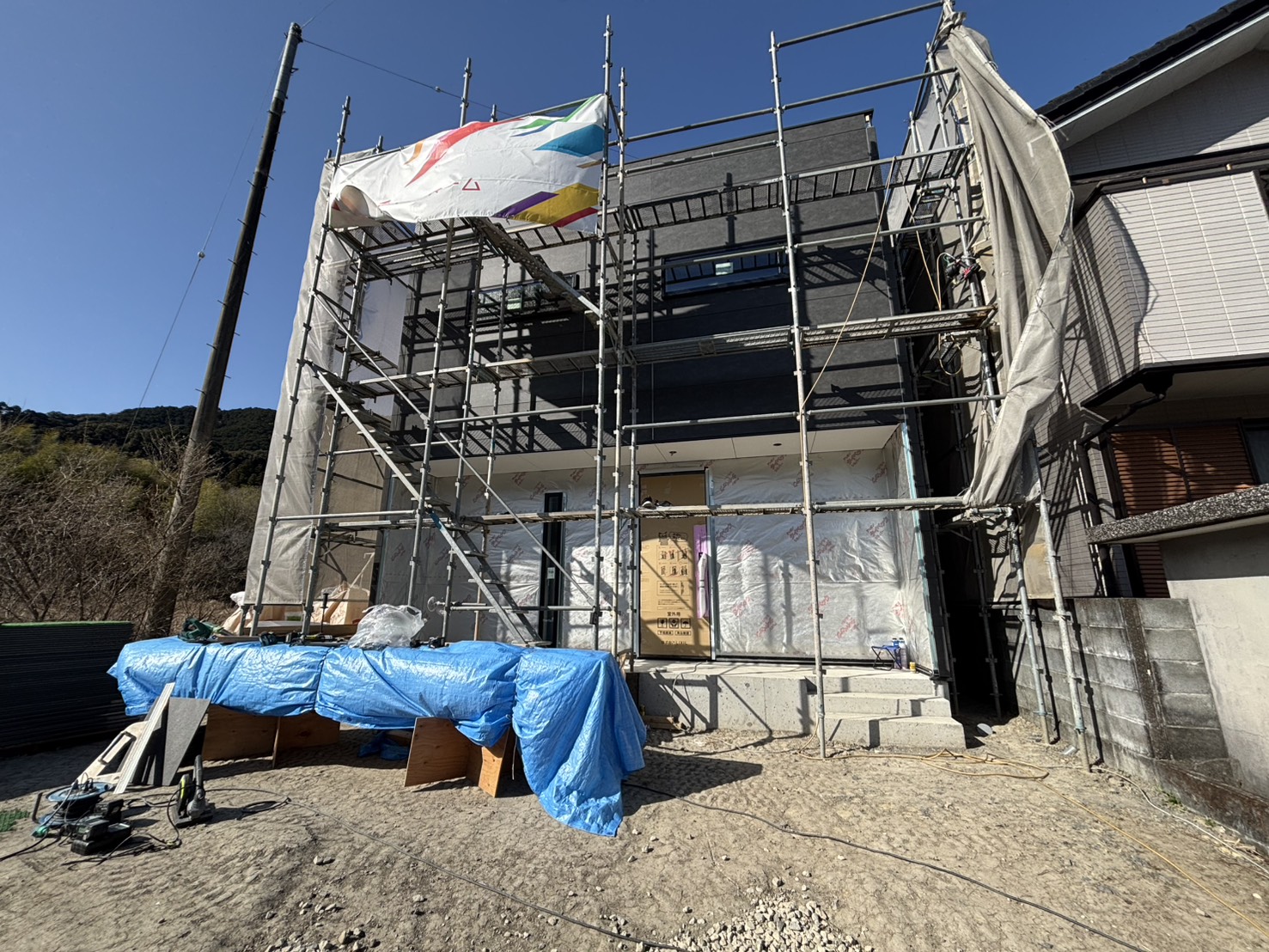 画像：外壁工事施工中です♪ｂｙ竹田（1/26）